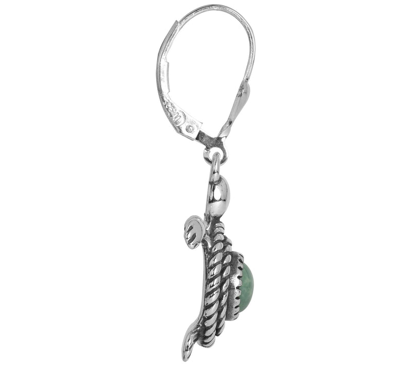 American West Sterling Spirit Stone Gemstone Turtle Earrings — View 8