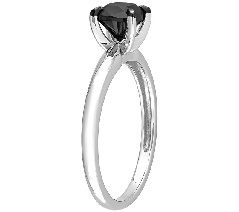 Affinity 1.00 cttw Black Diamond Ring, 14K Whit e Gold — View 4