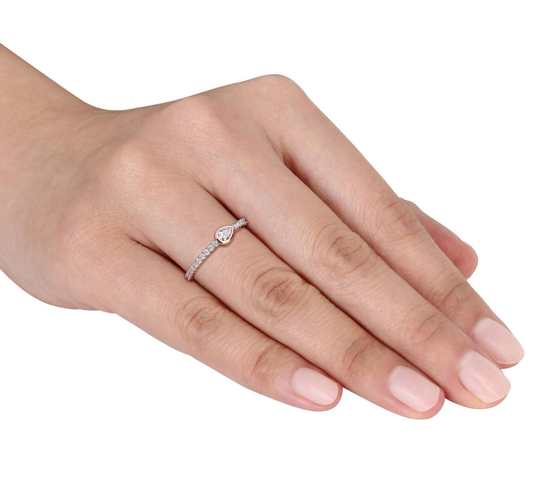 Affinity 0.30 cttw Diamond Semi-Eternity Ring, 14K Rose Gold — View 5