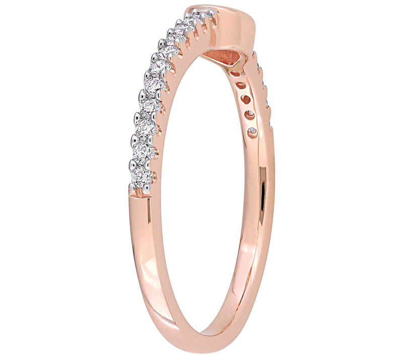 Affinity 0.30 cttw Diamond Semi-Eternity Ring, 14K Rose Gold — View 4