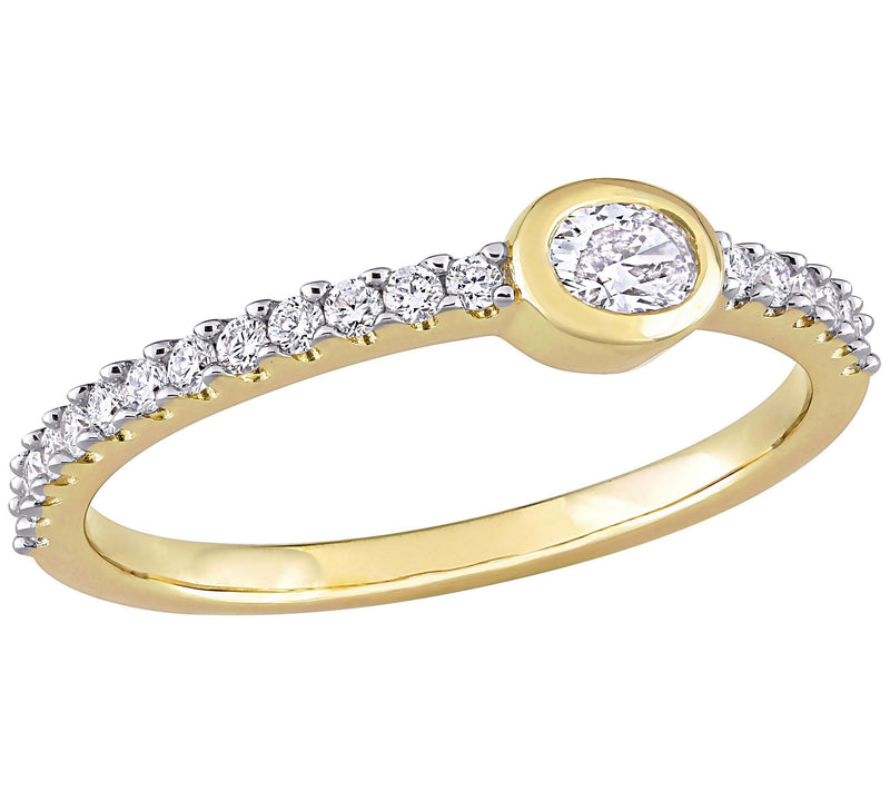 Affinity 0.30 cttw Diamond Semi-Eternity Ring, 14K Gold — Main view