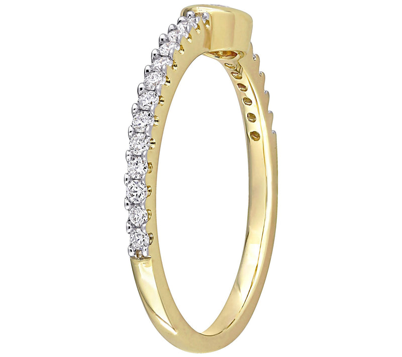 Affinity 0.30 cttw Diamond Semi-Eternity Ring, 14K Gold — View 4