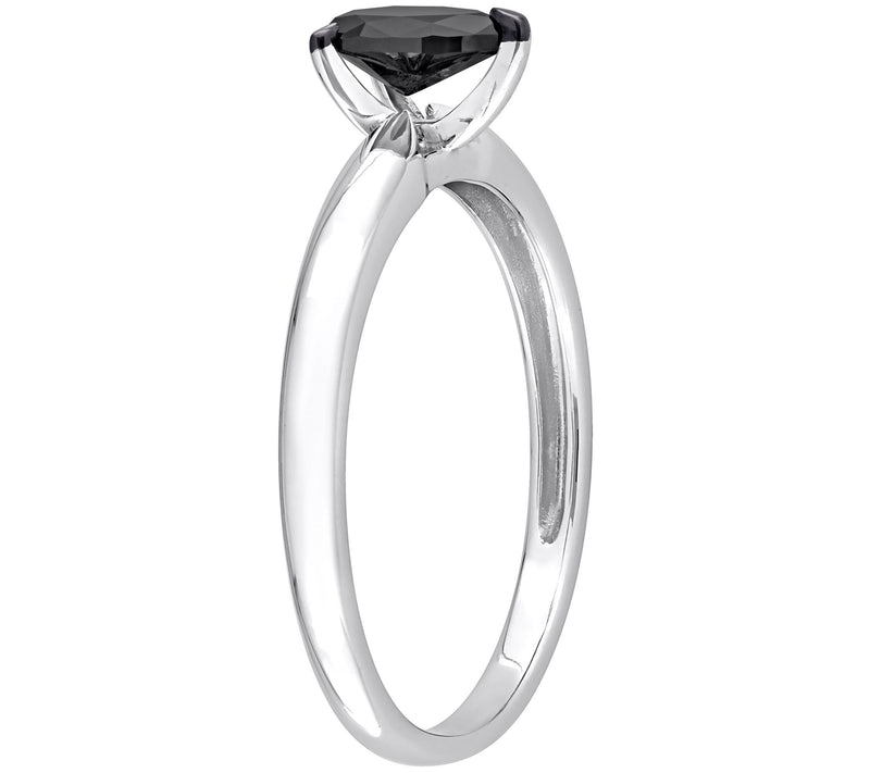 Affinity 0.50 cttw Pear Cut Black Diamond Ring, 14K White Gold — View 4