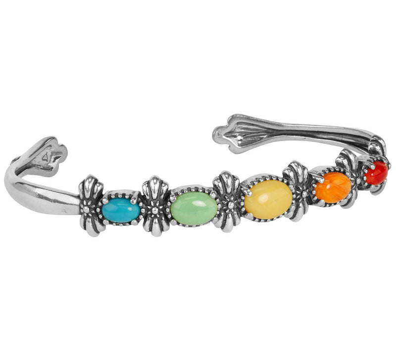 American West Sterling Rainbow Multi- Gemst oneCuff — Main view