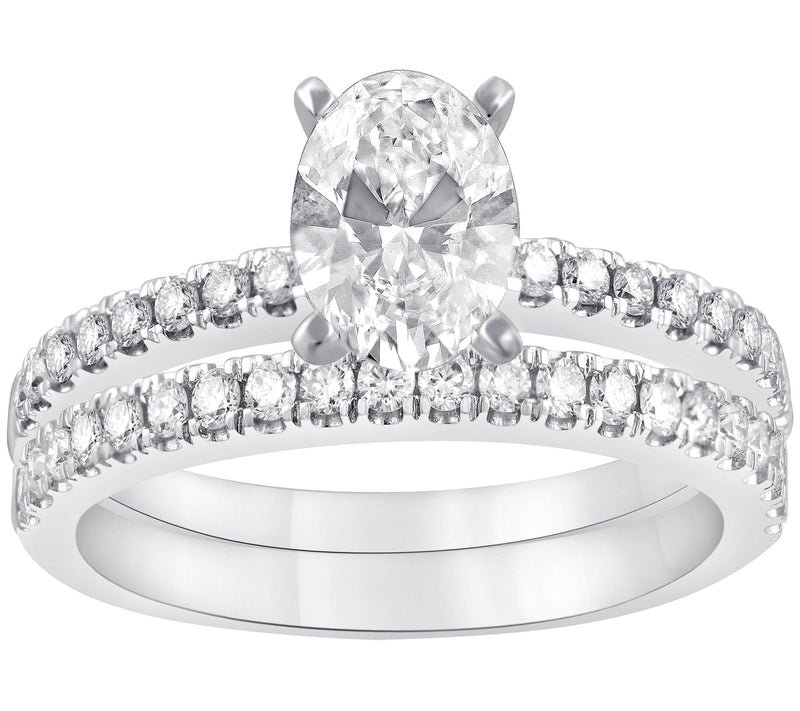Fire Light Lab Grown Diamond 14K Gold Bridal Se t, 1.50cttw — Main view