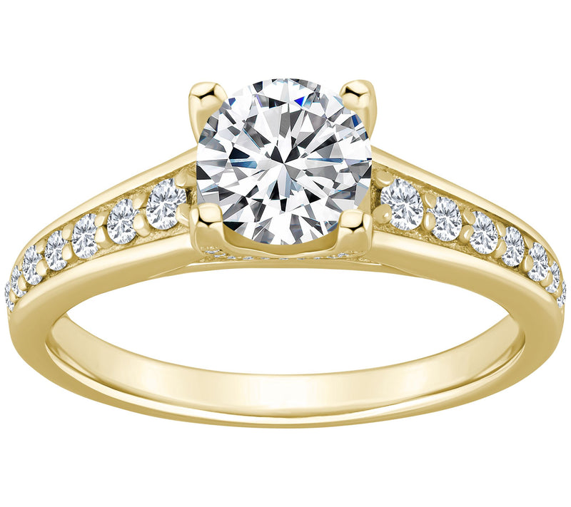 Affinity 1.25 cttw Diamond Engagement Rin g, 14K Gold — View 5