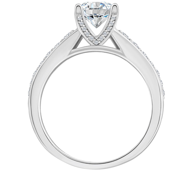 Affinity 1.25 cttw Diamond Engagement Rin g, 14K Gold — View 6
