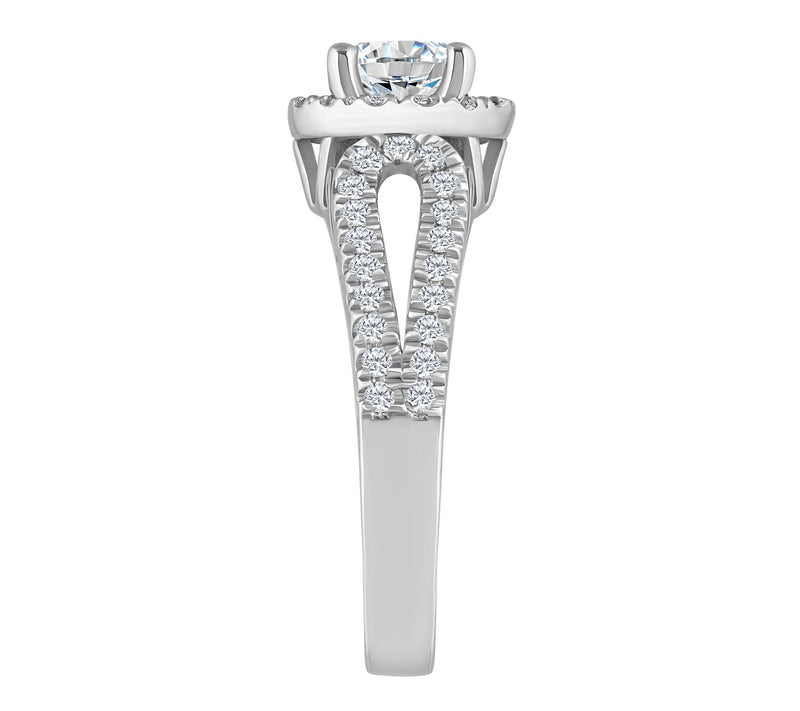 Affinity 1.15 cttw Diamond Halo Engagement Ring, 14K Gold — View 7