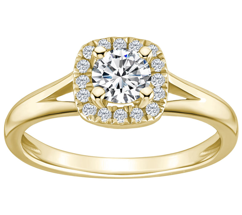 Affinity 0.50 cttw Diamond Halo Engagement Ring14K Gold — View 5