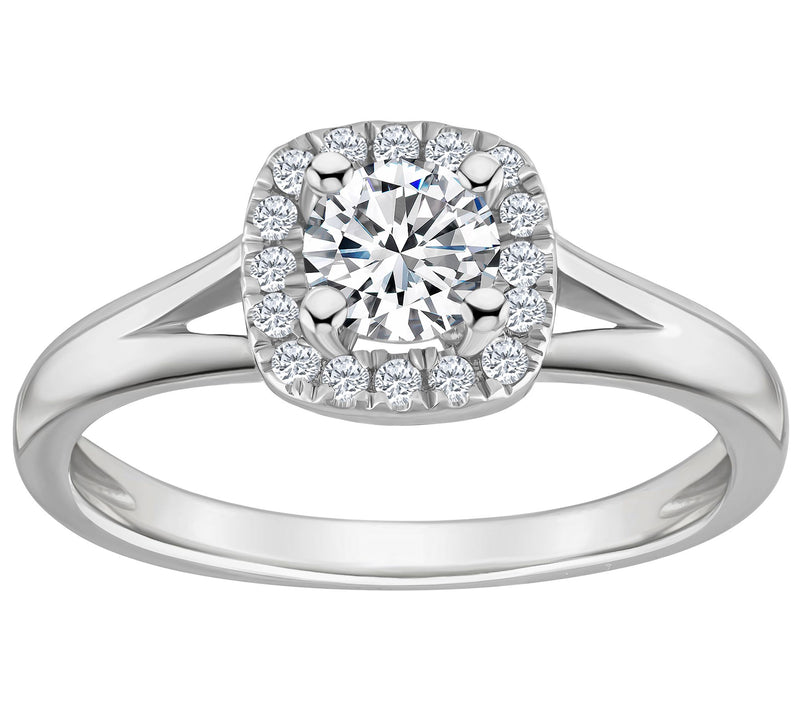 Affinity 0.50 cttw Diamond Halo Engagement Ring14K Gold — Main view