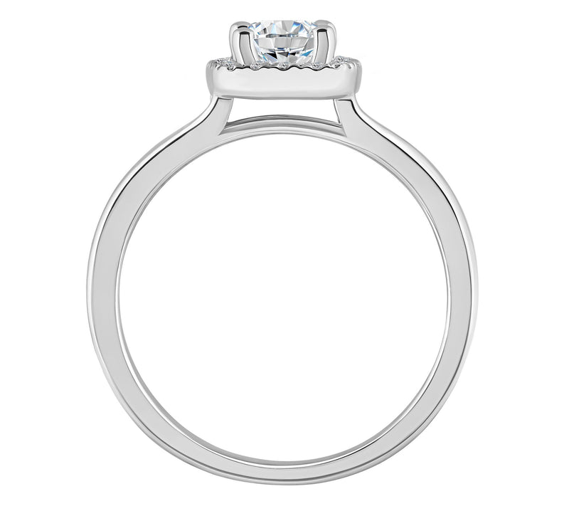 Affinity 0.50 cttw Diamond Halo Engagement Ring14K Gold — View 6