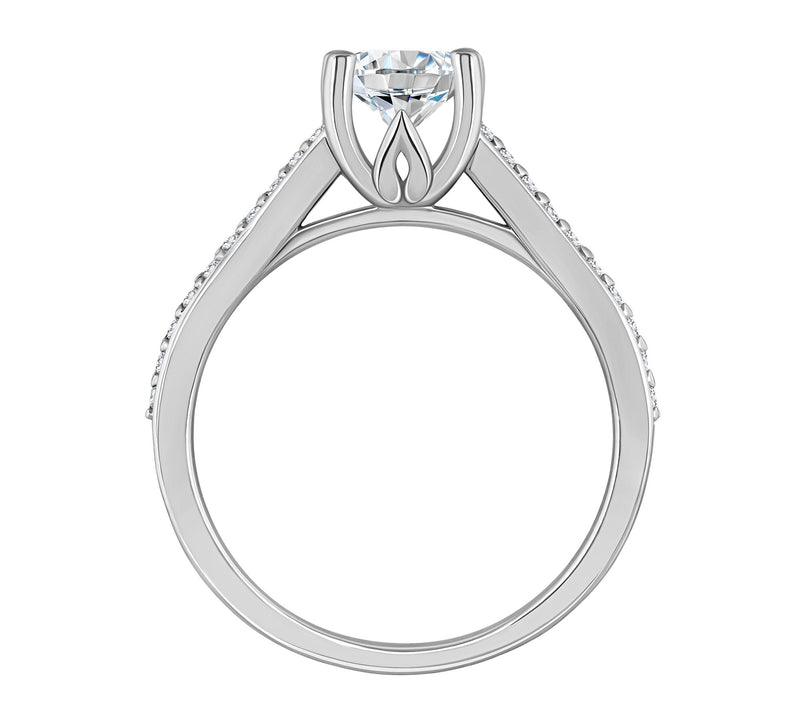 Affinity 0.90 cttw Diamond Engagement Rin g, 14K Gold — View 6