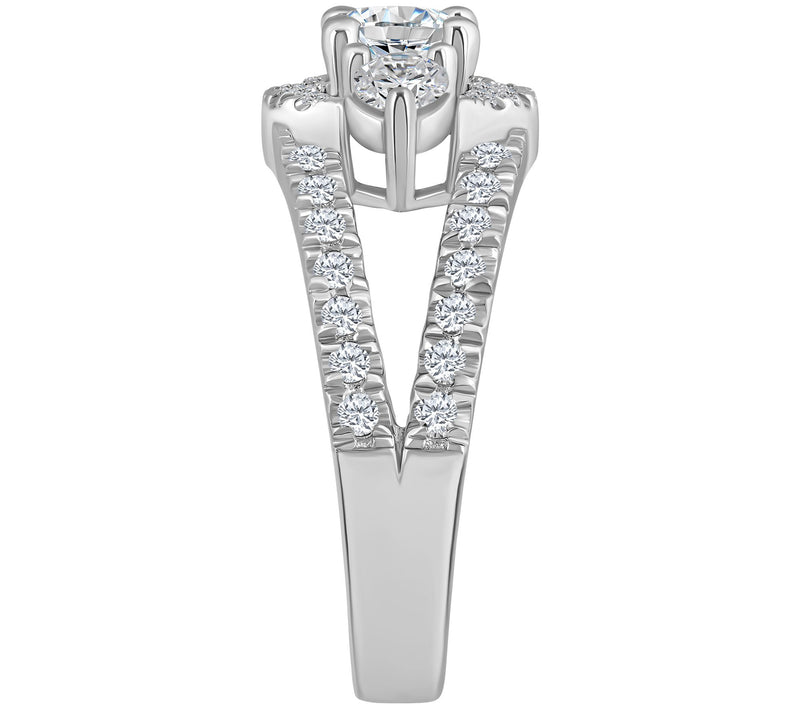Affinity 1.35 cttw Diamond 3-Stone Engagement Ring, 14K Gold — View 7