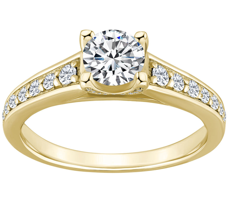 Affinity 1.05 cttw Diamond Engagement Rin g, 14K Gold — View 5