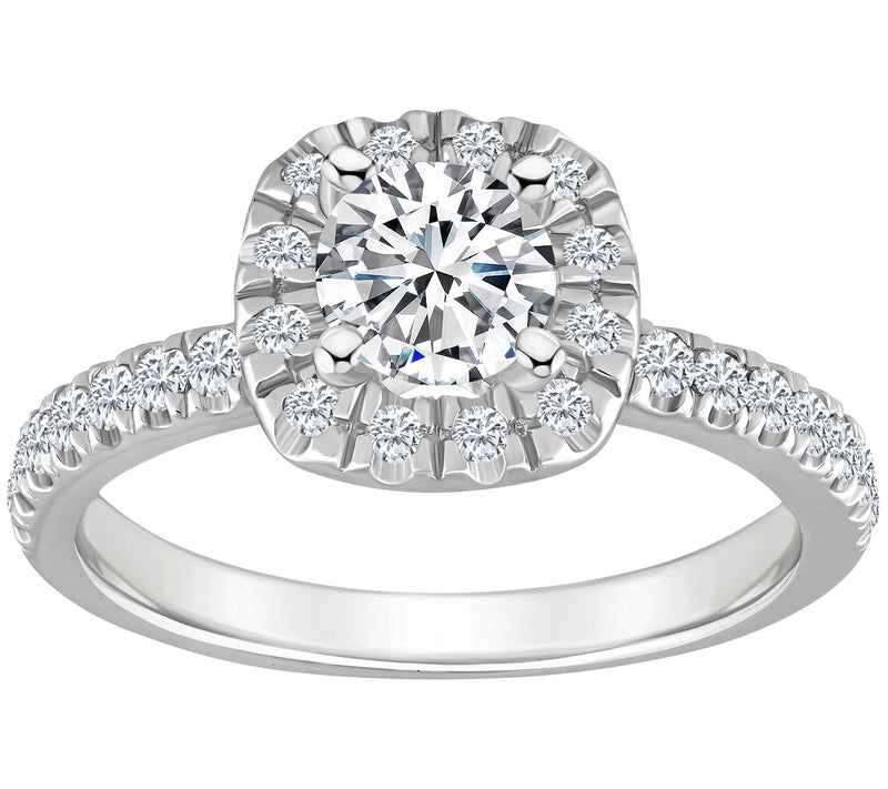 Affinity 1.05 cttw Diamond Halo Engagement Ring14K Gold — View 3