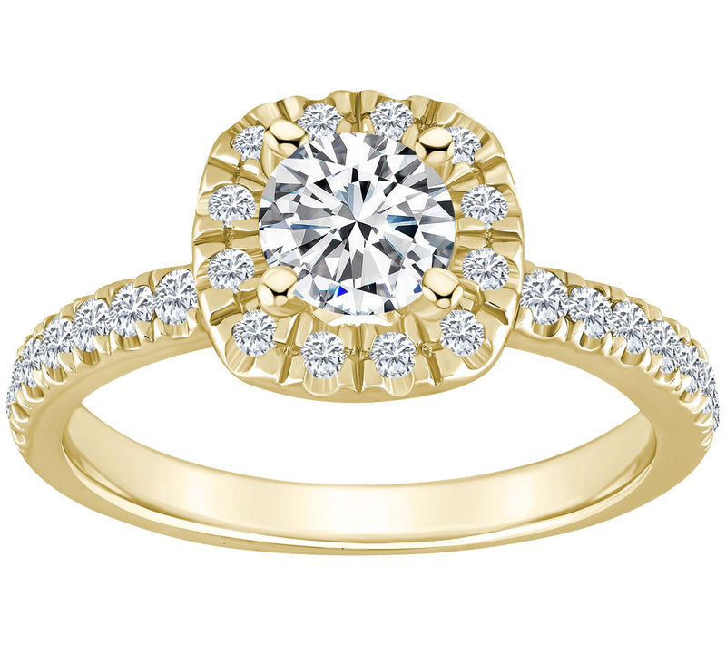 Affinity 1.05 cttw Diamond Halo Engagement Ring14K Gold — View 5