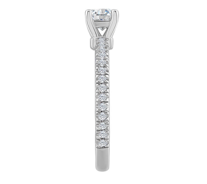 Affinity 0.75 cttw Diamond Halo Engagement Ring14K Gold — View 7