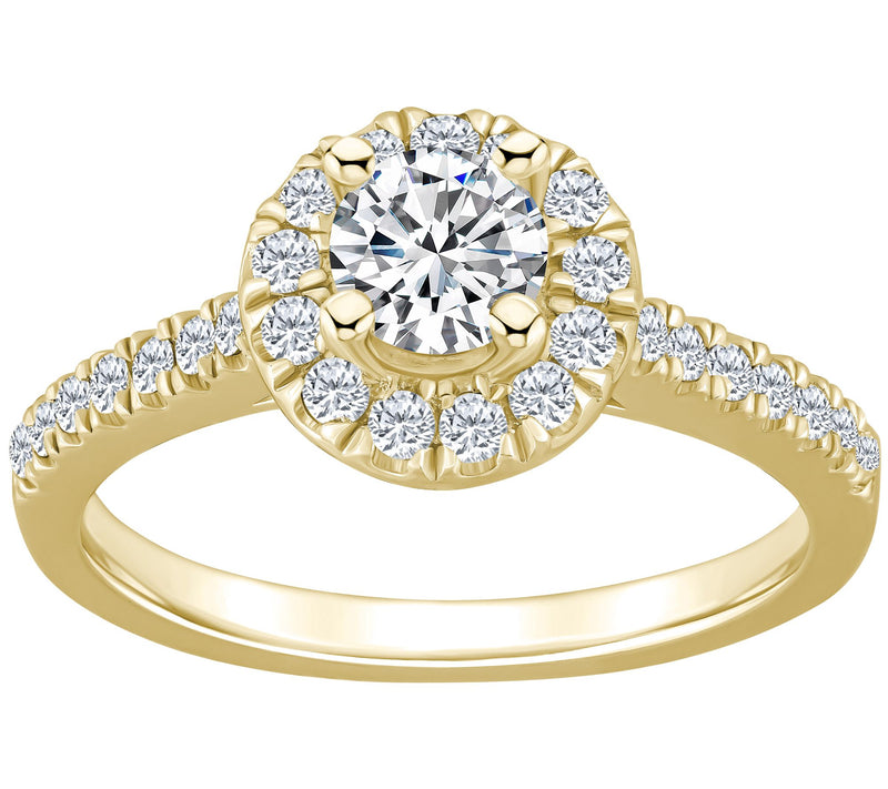 Affinity 0.75 cttw Diamond Halo Engagement Ring14K Gold — View 5