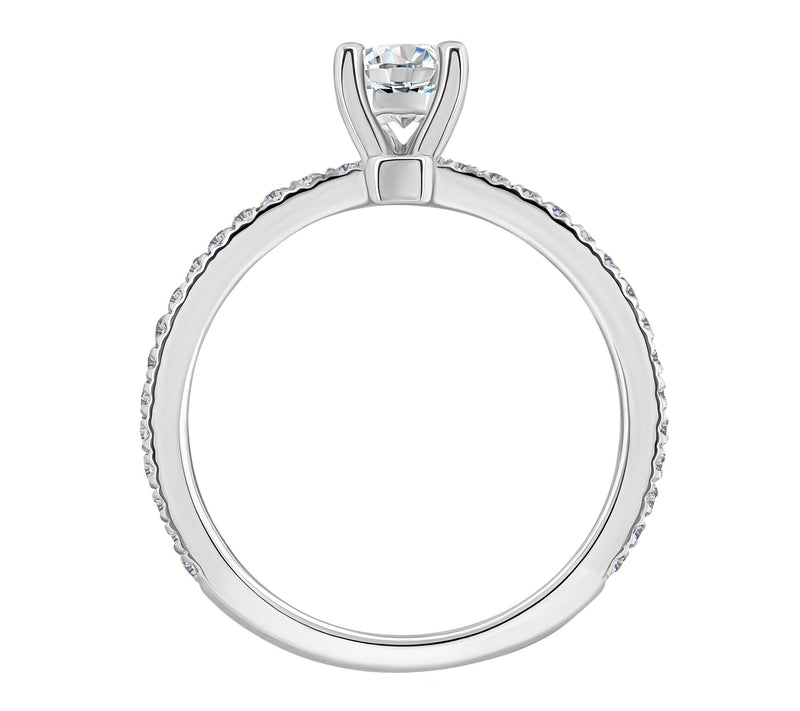 Affinity 0.75 cttw Diamond Halo Engagement Ring14K Gold — View 6