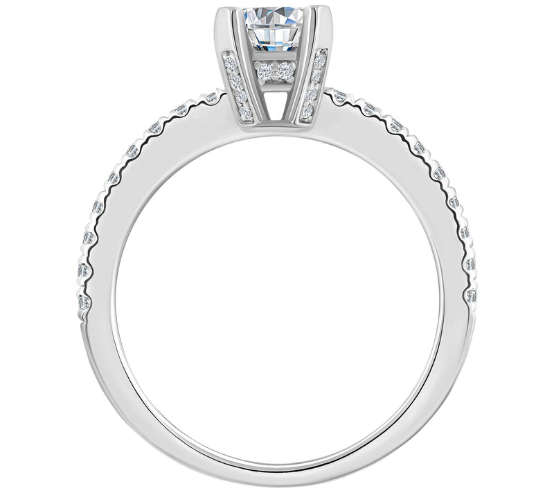 Affinity 1.00 cttw Diamond Engagement Rin g, 14K Gold — View 6
