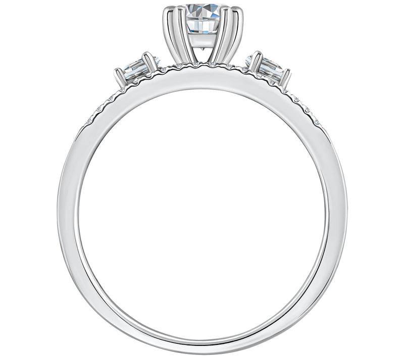 Affinity 0.75 cttw Diamond 3-Stone Ring, 14K Go ld — View 6