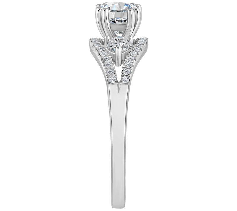 Affinity 0.75 cttw Diamond 3-Stone Ring, 14K Go ld — View 7