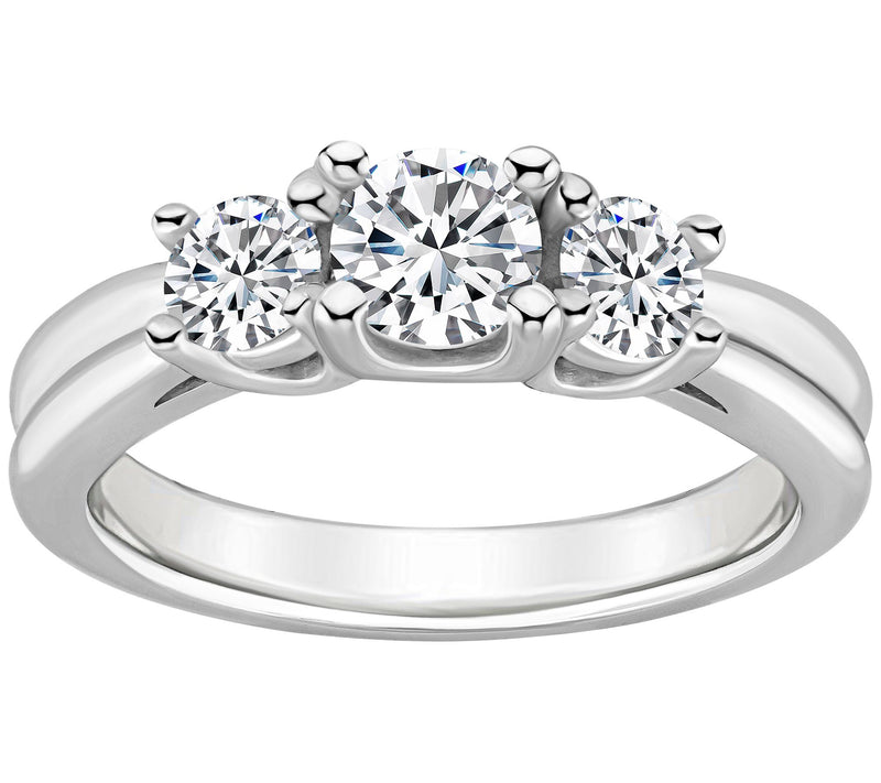 Affinity 1.00 cttw Diamond 3-Stone Ring, 14K Go ld — Main view