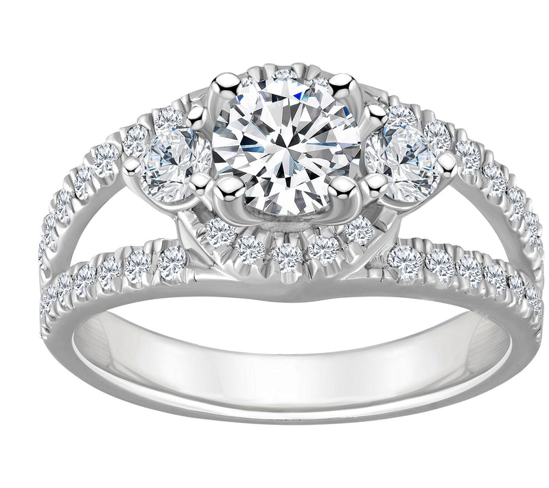 Affinity 1.55 cttw Diamond Engagement Rin g, 14K Gold — View 3