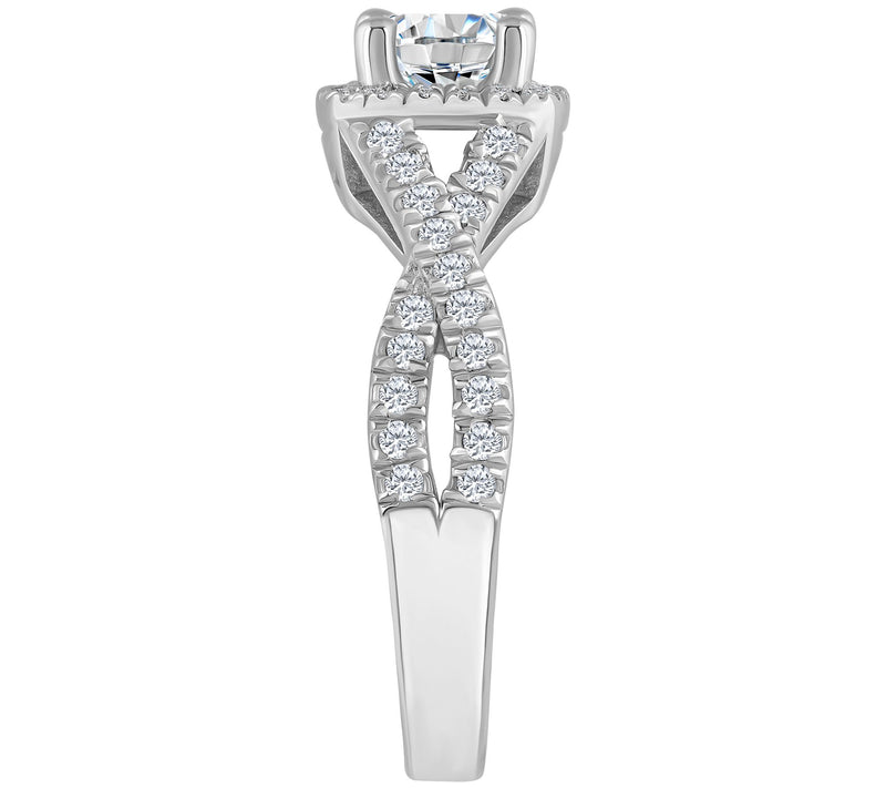 Affinity 1.10 cttw Diamond Halo Engagement Ring , 14K Gold — View 7
