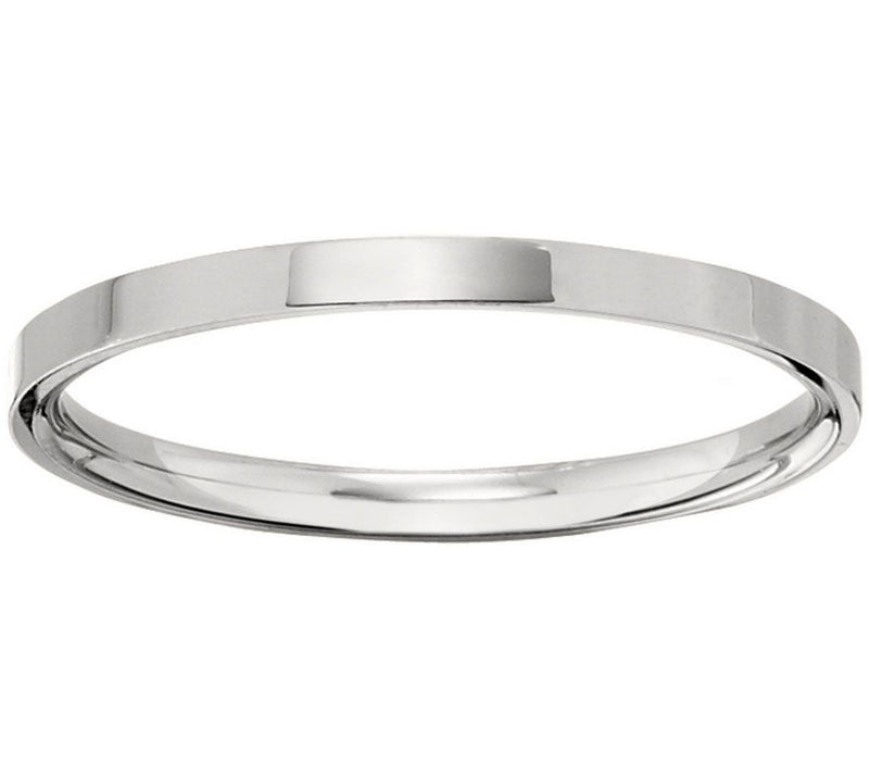 Women's 14K White Gold 2.5mm Flat Comfort Fit Wedding Band — Main view