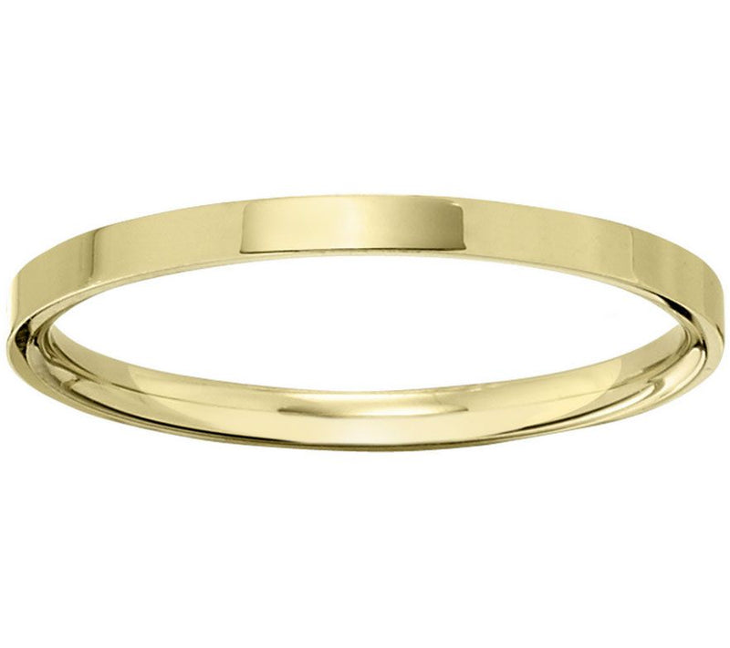 Women's 14K Yellow Gold 2.5mm Flat Comfort FitWedding Band — Main view