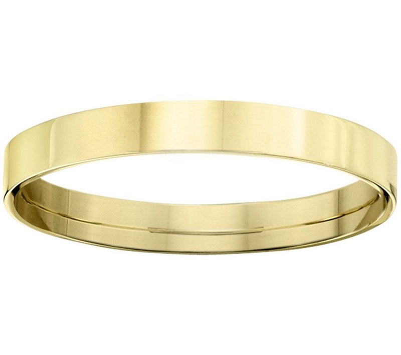 Women's 14K Yellow Gold 3mm Flat Comfort Fit Wedding Band — Main view