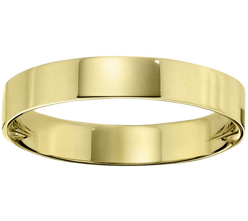 Men's 14K Yellow Gold 4mm Flat Comfort Fit Wedding Band — Main view