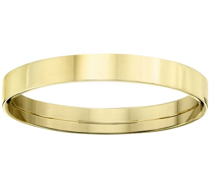 Women's 18K Yellow Gold 3mm Flat Comfort Fit Wedding Band — Main view