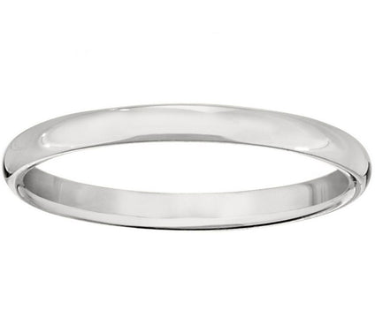 Men's 14K White Gold 2mm Half Round Wedding Band