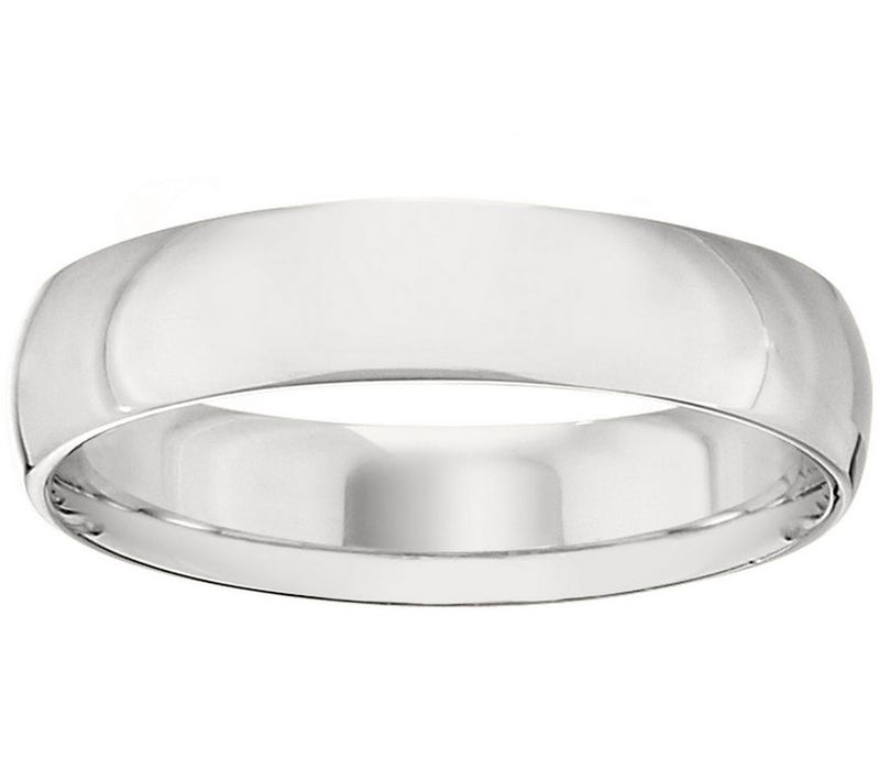 Women's 14K White Gold 5mm Half Round Wedding Band — Main view