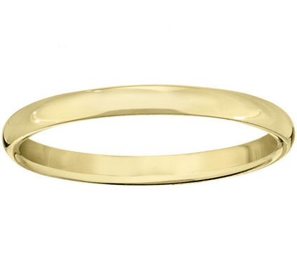 14K Men's Yellow Gold 2mm Half Round Wedding Band