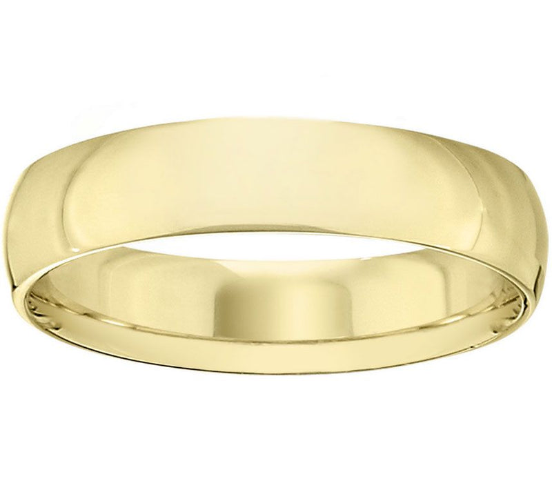 Men's 14K Yellow Gold 5mm Half Round Wedding Band — Main view