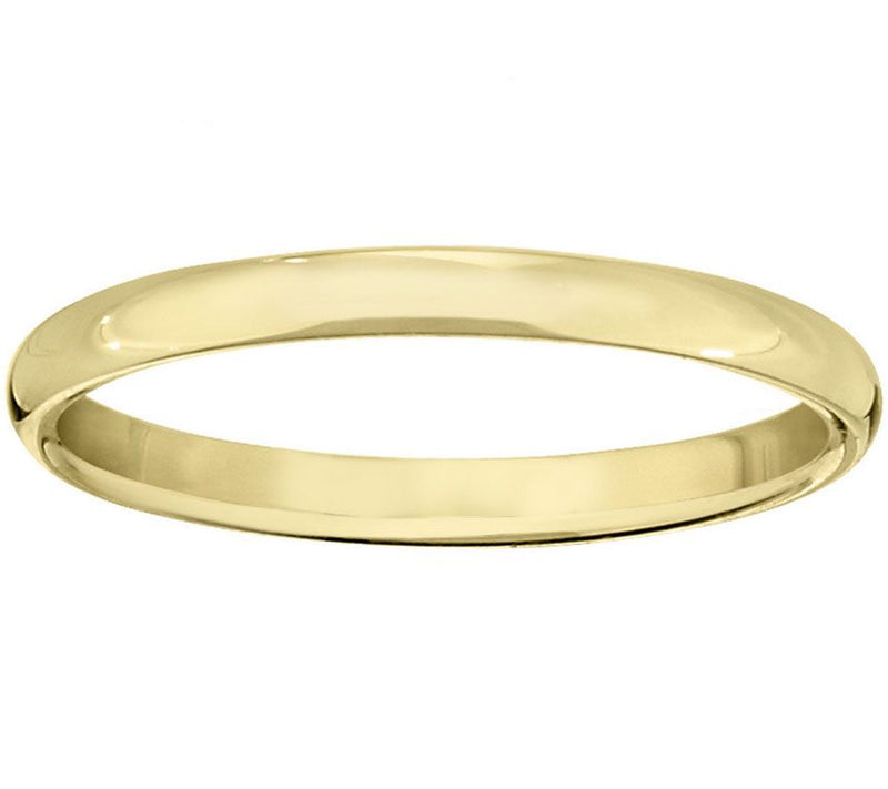 Women's 18K Yellow Gold 2.5mm Half Round Wedding Band — Main view