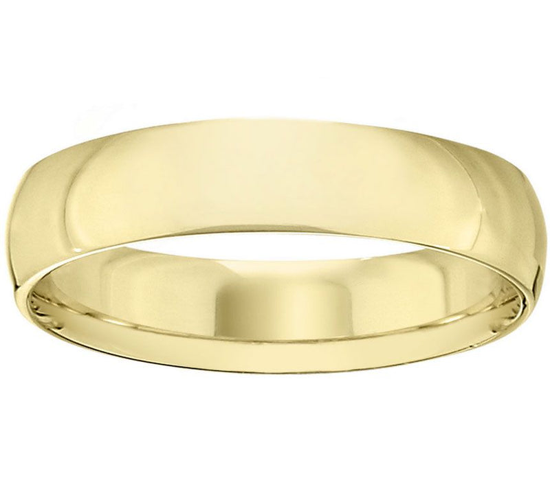 Women's 18K Yellow Gold 5mm Half-Round WeddingBand — Main view
