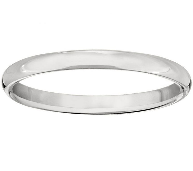 Women's Platinum 2mm Half Round Wedding Band — Main view