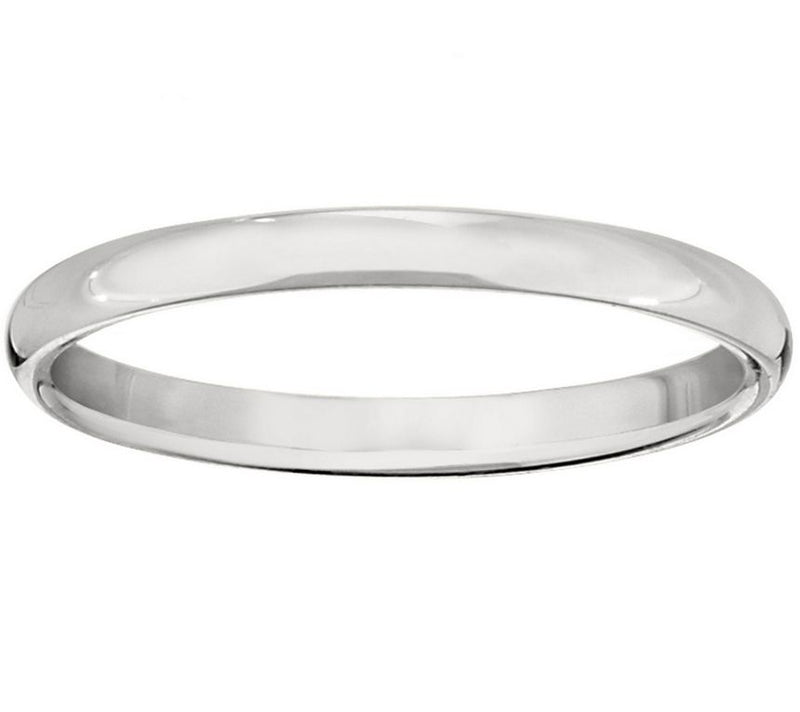 Women's Platinum 2.5mm Half Round Wedding Band — Main view