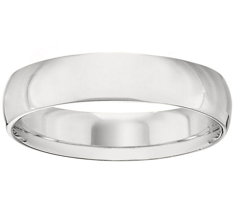 Women's Platinum 5mm Half Round Wedding Band — Main view