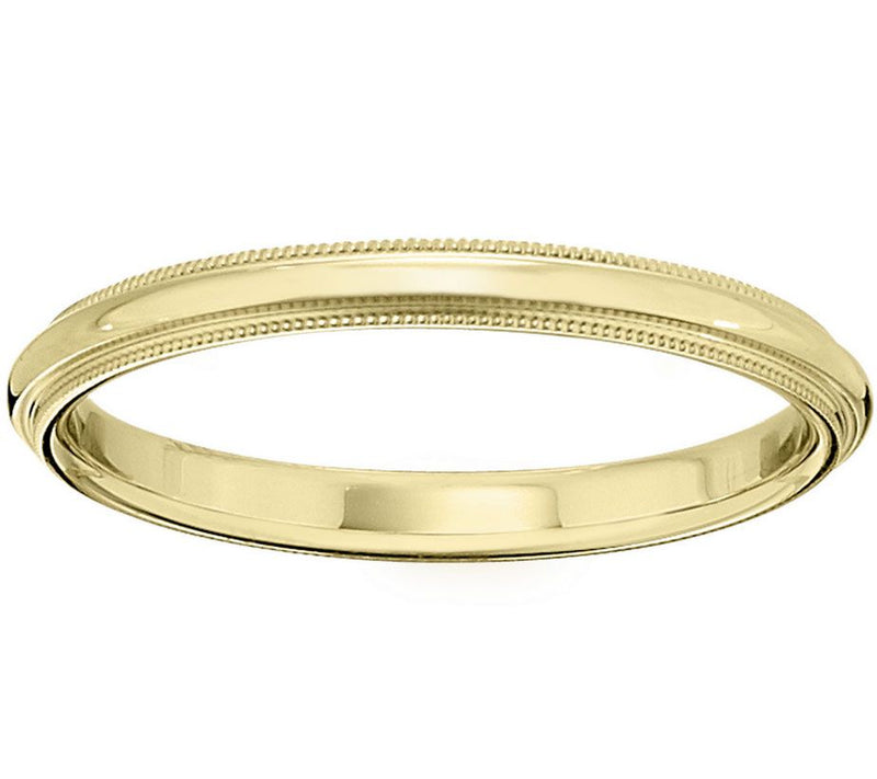 Women's 14K Yellow Gold 2.5mm Milgrain Weddingand — Main view