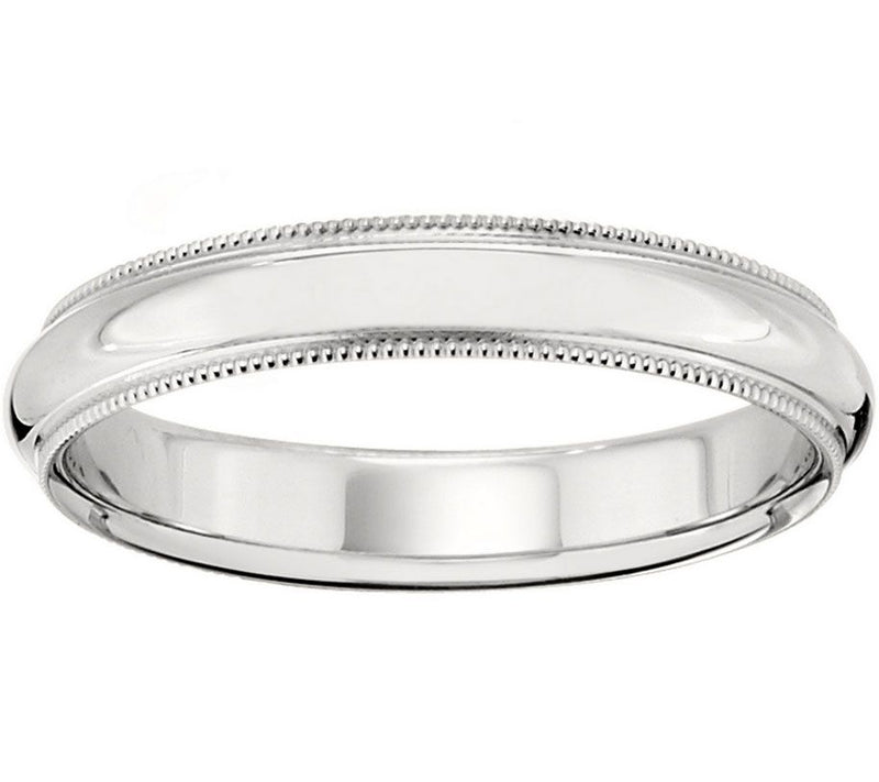 Women's 14K White Gold 4mm Milgrain Wedding Band — Main view