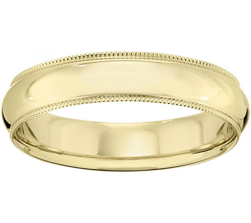 Men's 14K Yellow Gold 5mm Milgrain Wedding Band — Main view