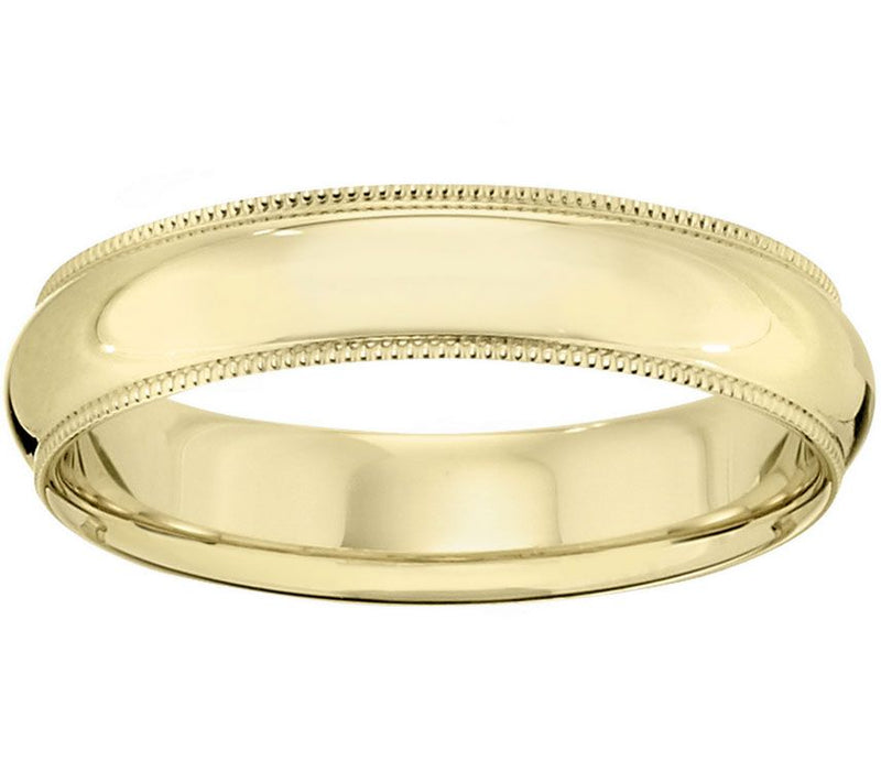 Women's 14K Yellow Gold 5mm Milgrain Wedding Band — Main view
