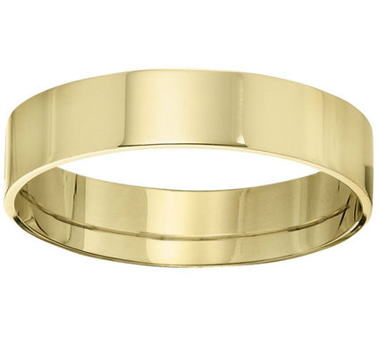 Men's 14K Yellow Gold 5mm Flat Wedding Band