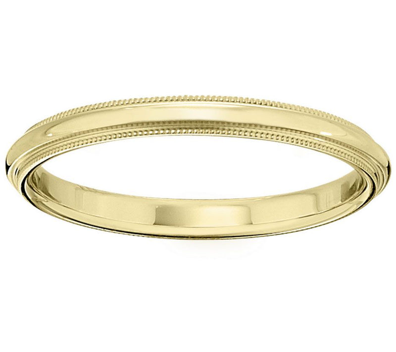 Women's 18K Yellow Gold 2.5mm Milgrain Weddingnd — Main view
