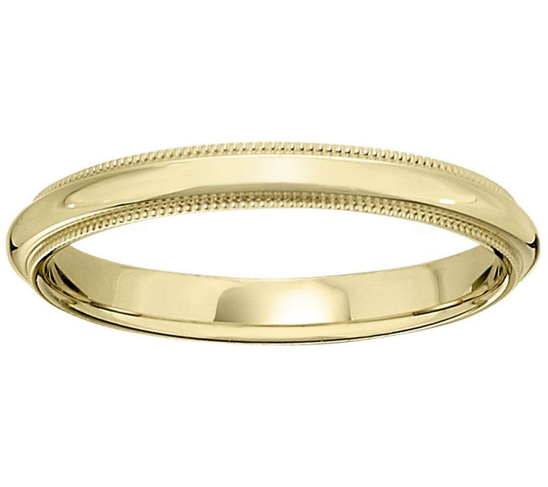 Men's 18K Yellow Gold 3mm Milgrain Wedding Band — Main view